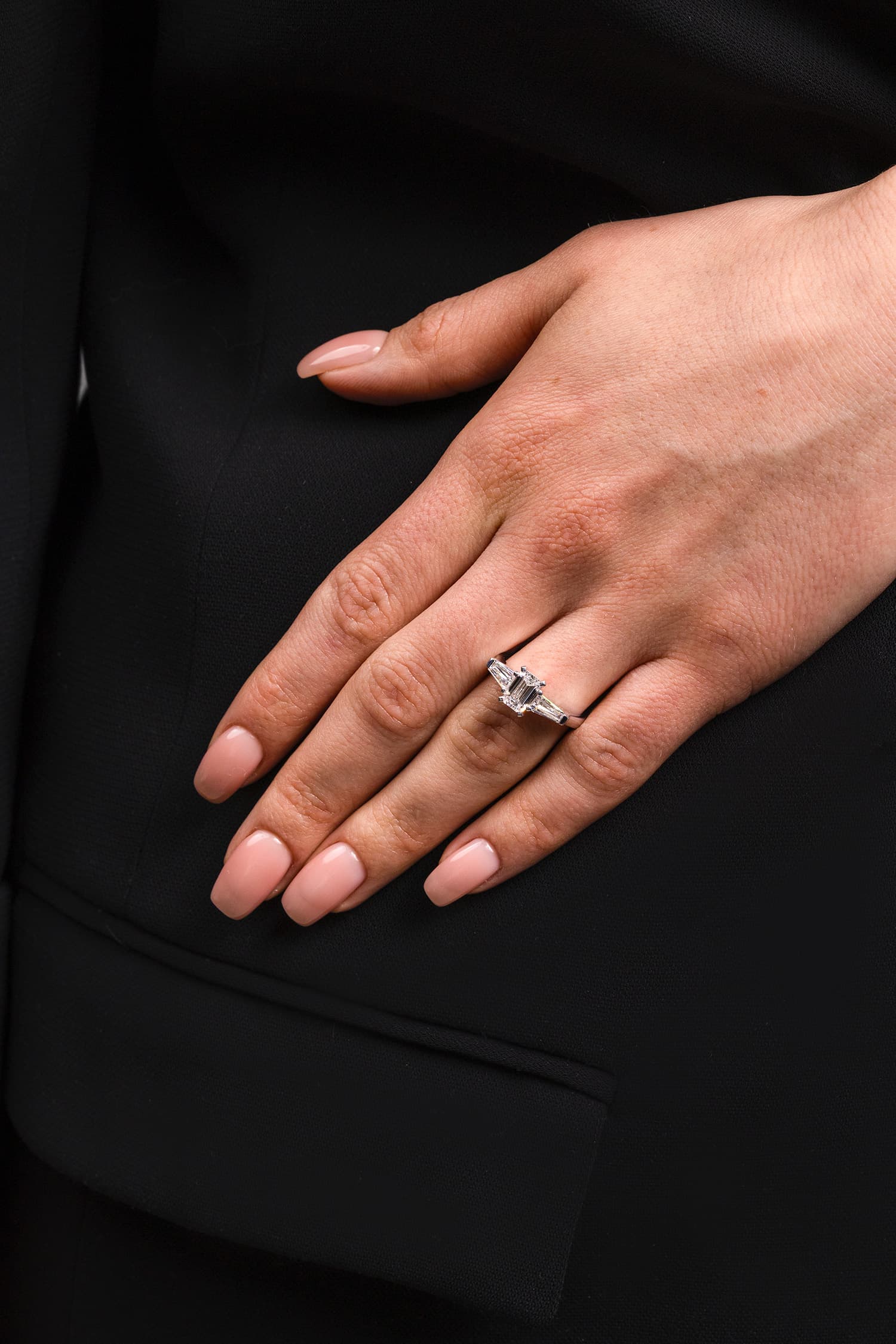 “Emerald One” White Gold Ring - view 4