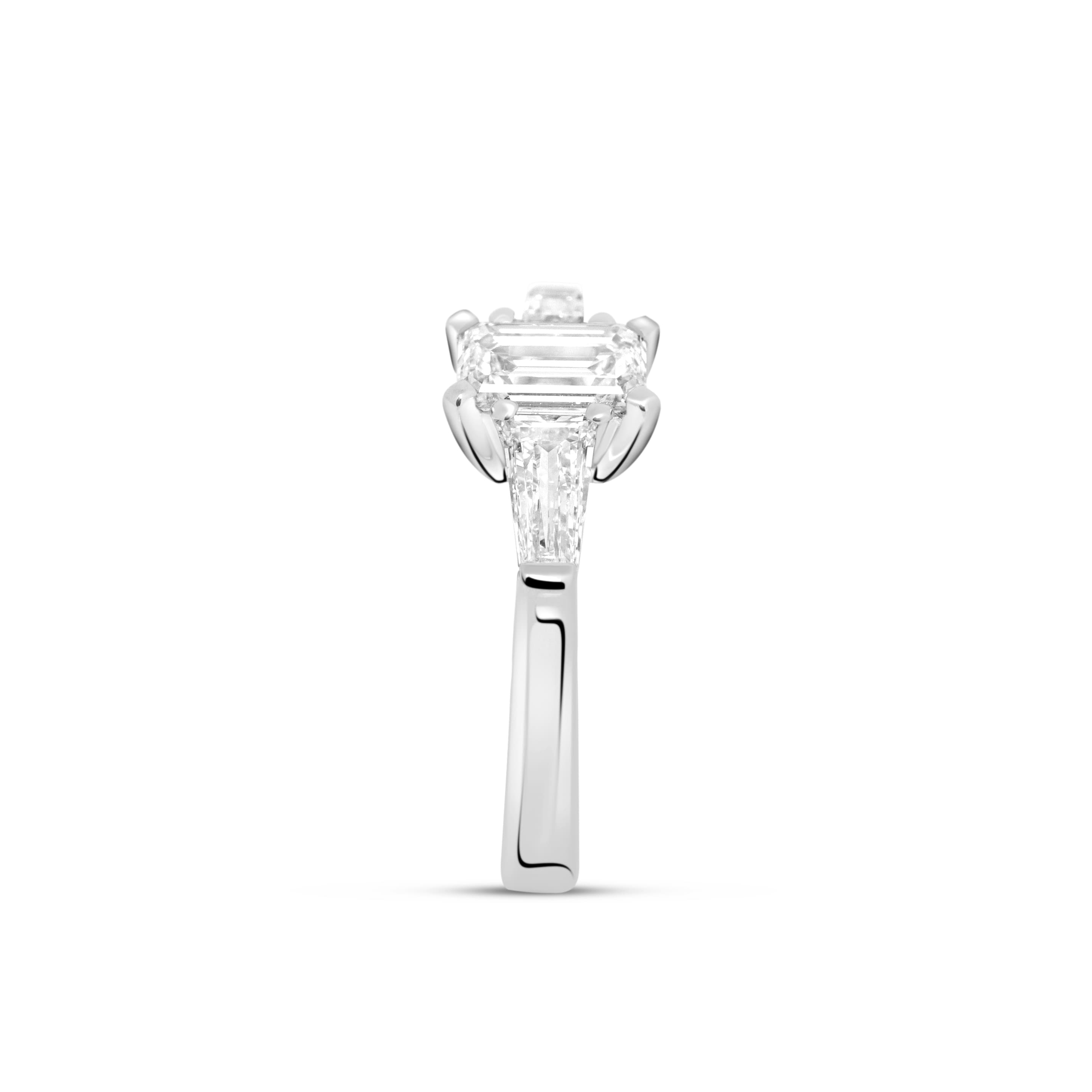 “Emerald One” White Gold Ring - view 1