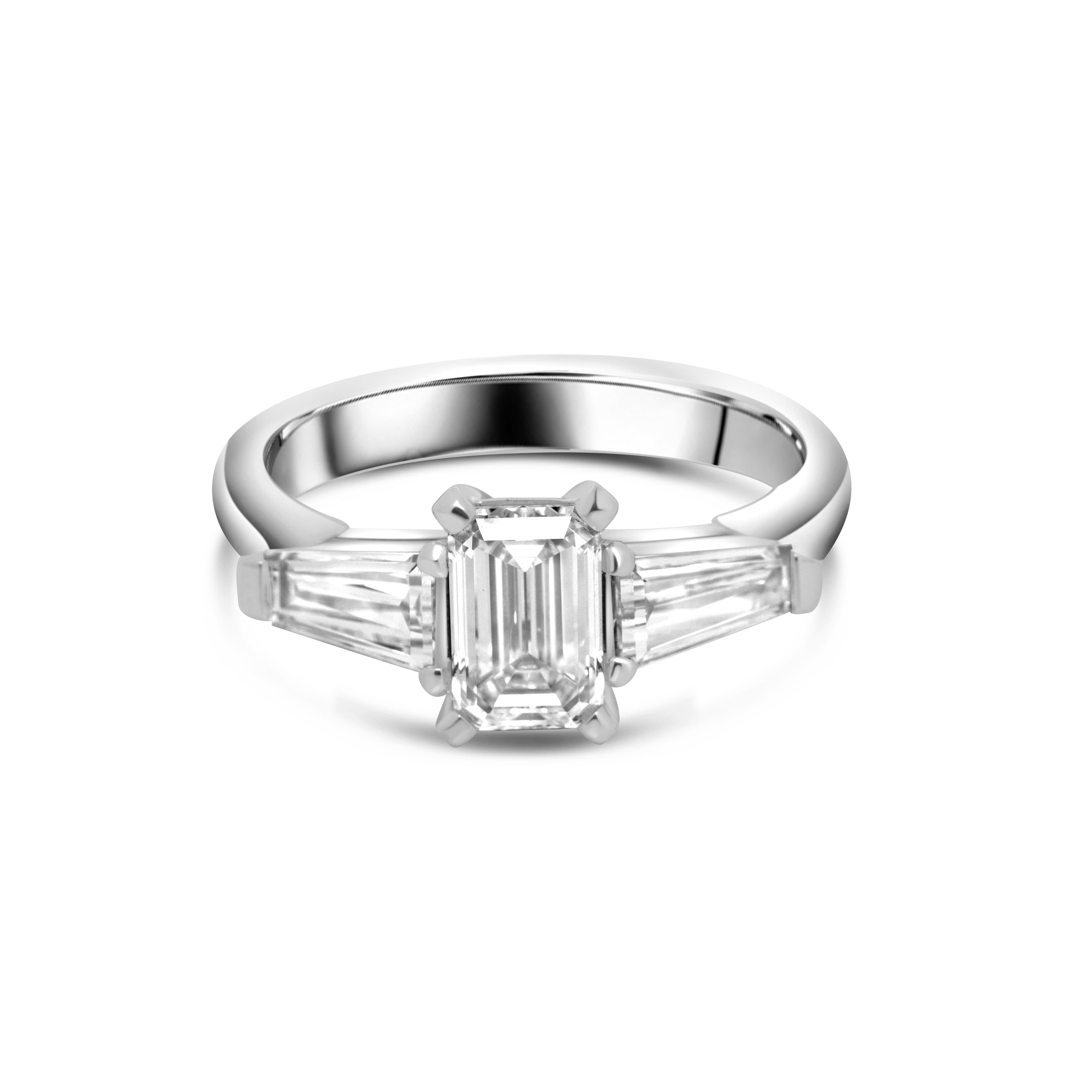 “Emerald One” White Gold Ring - view 3